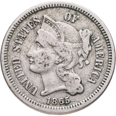 купить США 3 цента (cents) 1865