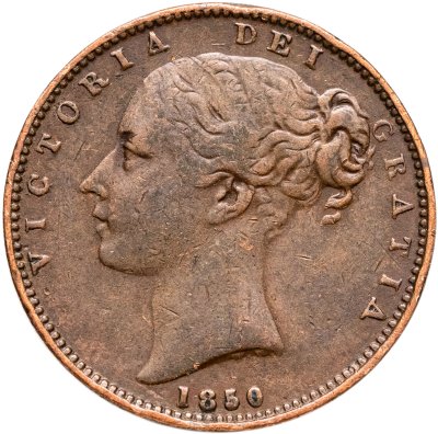 купить Великобритания 1 фартинг (farthing) 1850