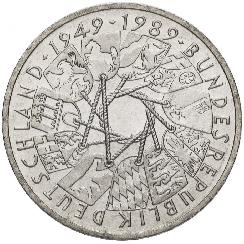 купить Германия 10 марок 1989 "40 лет ФРГ"
