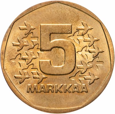 купить Финляндия 5 марок (markkaa) 1977
