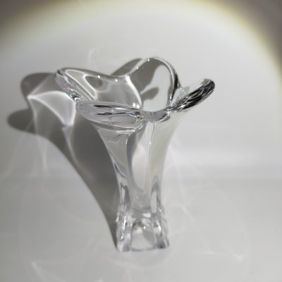 купить Ваза лаконичной формы, стекло, гутная техника, налепы, Ливанский стекольный завод, Латвия, 1960-1980 гг.