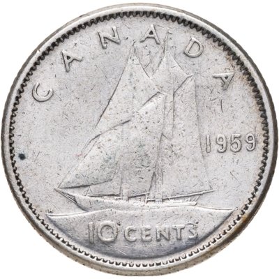 купить Канада 10 центов (cents) 1959