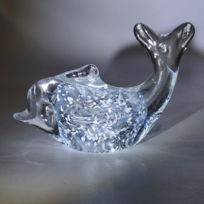 купить Статуэтка (пресс-папье) в виде дельфина, стекло, техника spatter, Европа, 1980-2000 гг.