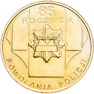 купить Польша 2 злотых 2004 "85 лет полиции Польши"