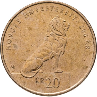 купить Норвегия 20 крон (kroner) 2015 "200 лет Верховному суду"