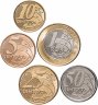 Купить Бразилия - набор монет (5 шт)  - 5, 10, 25, 50 сентаво и 1 реал 2024