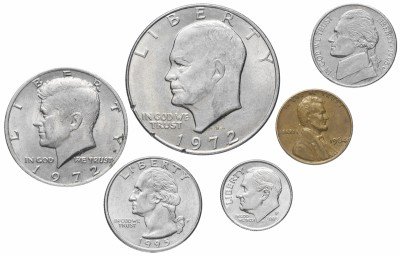 Купить США набор монет 1964-2005 от 1 цента до 1 доллара