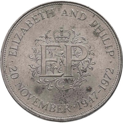 купить Великобритания 25 пенсов (pence) 1972 "Королевская серебряная свадьба"