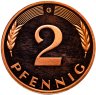 Купить Германия 2 пфеннига (pfennig) 1995 G