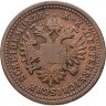 Купить Австрия 1 крейцер (kreuzer) 1851, знак монетного двора "А" - Вена