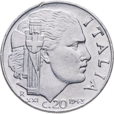 купить Италия 20 чентезимо (centesimi) 1943