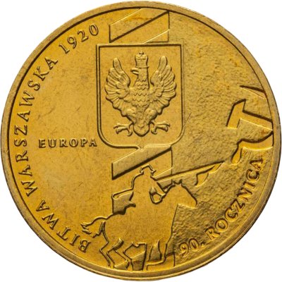 купить Польша 2 злотых 2010 90-я годовщина Варшавского сражения