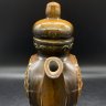 Купить Чайник заварочный с рельефным декором, керамика, цветные поливы, Волгоградский керамический завод, СССР, 1974-1984 гг.