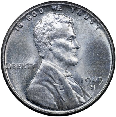 купить США 1 цент 1943 S [KM#132a] "Lincoln Cent. Wheat Ears"