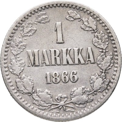 купить 1 марка 1866 S Российская Финляндия