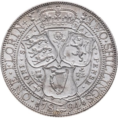 купить Великобритания 2 шиллинга (флорин, shillings) 1894