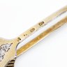 Купить Щипцы для сахара, декорированные гравировкой цветов, серебро 875 пр., золочение, Московская ювелирно-часовая фабрика, СССР, 1954 г.
