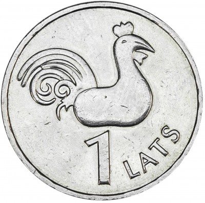 Купить Латвия 1 лат 2005 "Петух"