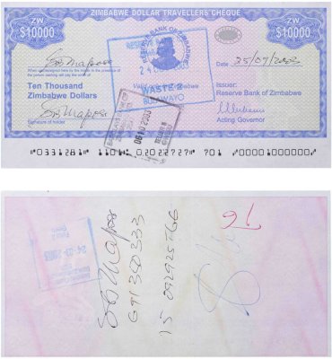 купить Зимбабве 10000 долларов 2003