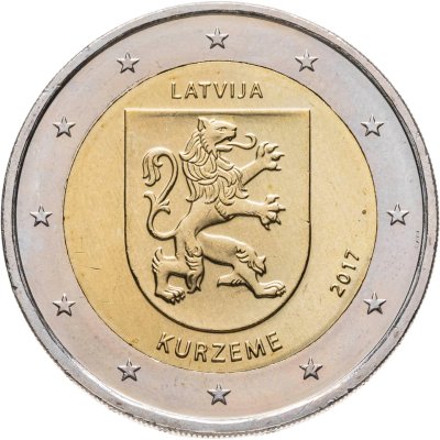 купить Латвия 2 евро 2017 "Исторические области Латвии - Курземе"