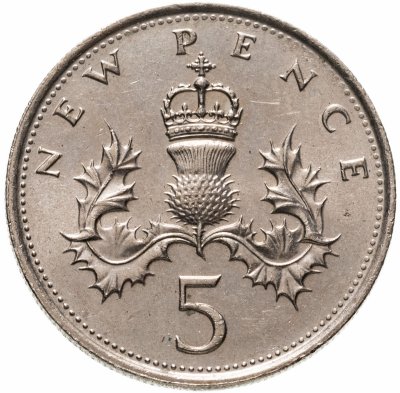 купить Великобритания 5 новых пенсов (new pence) 1978