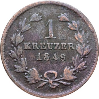 купить Германия, Баден 1 крейцер 1849