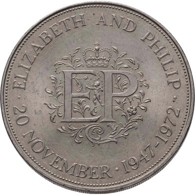 купить Великобритания 25 пенсов (pence) 1972 "Королевская серебряная свадьба"