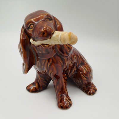 купить Графин ликёрный "Cazanove" в форме спаниеля с костью в зубах, керамика, поливы, Франция, 1960-1980 гг.