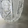 Купить Вазочка небольшая для цветов с геометрическим резным декором, хрусталь, алмазная грань, СССР, 1970-1990 гг.