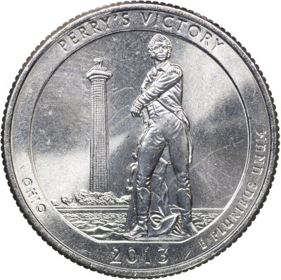 купить США 25 центов [Квотер] 2013 P [KM#543] "Победа Перри и Международный мемориал мира - Perry's Victory [Ohio]"
