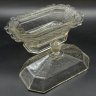Купить Маслёнка с цветочным декором, стекло, пресс, СССР, 1930-1950 гг.