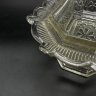 Купить Маслёнка с цветочным декором, стекло, пресс, СССР, 1930-1950 гг.