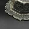 Купить Маслёнка с цветочным декором, стекло, пресс, СССР, 1930-1950 гг.