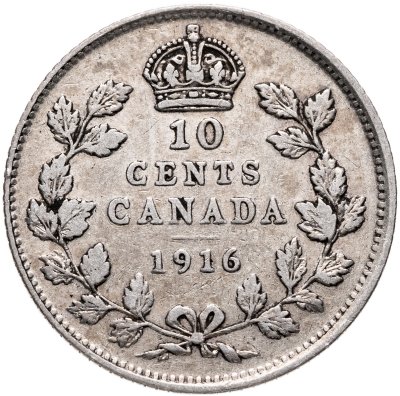 купить Канада 10 центов (cents) 1916
