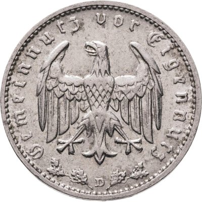 купить Германия (Третий рейх) 1 рейхсмарка (reichsmark) 1937