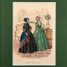 Купить Иллюстрация к французскому журналу мод "Modes Francaises", выпуск февраль 1849 года, автор Элоиза Лелуар (Heloise Leloir), бумага, печать, картон, шпон (рама), Франция, 1849-1900 гг.
