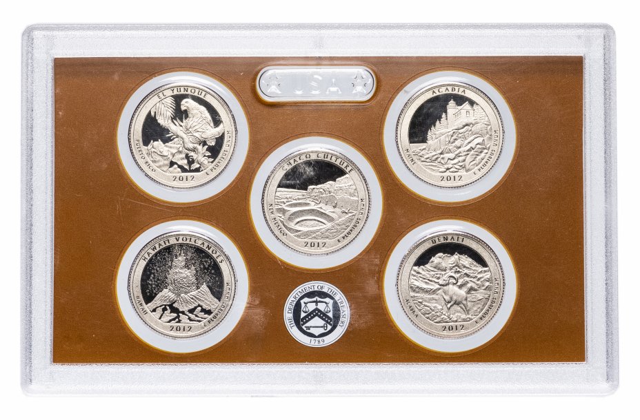 купить США годовой набор из 5 монет квотеры 2012 "Парки"