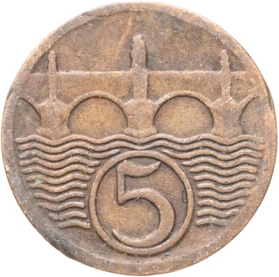 купить Чехословакия 5 геллеров (haleru) 1925