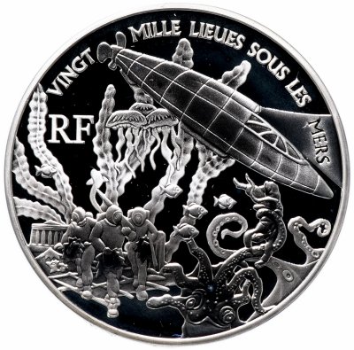 купить Франция 1,5 евро (euro) 2005 Proof "Жюль Верн. «Двадцать тысяч льё под водой»