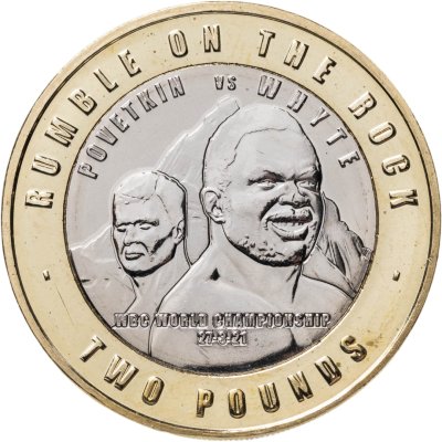 купить Гибралтар 2 фунта 2021 "Поветкин против Уайта. Битва на скале"