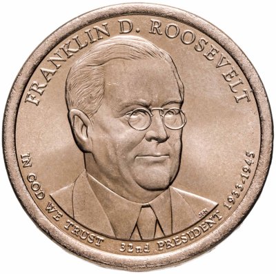 купить США 1 доллар 2014 "32-й президент США - Франклин Рузвельт"