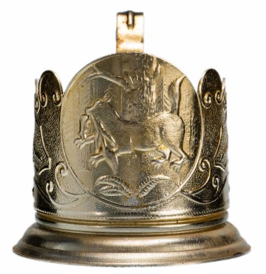 Купить Подстаканник "Добыча", алюминий, г. Иркутск, СССР, 1970-1980 гг.