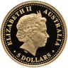 Купить Австралия 5 долларов 2008 Proof "Королевская коричневая змея" в футляре с сертификатом