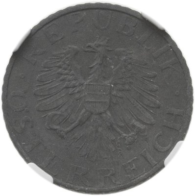 купить Австрия 5 грошей 1964 в слабе NGC unc details