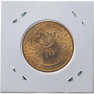 купить Памятный жетон (Маккоин) Макдоналдс "30 лет дружбы в России 1990-2020" Картошка СПМД