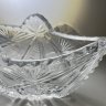 Купить Салатник-ладья с геометрическим декором, хрусталь, пресс, СССР, 1970-1990 гг.