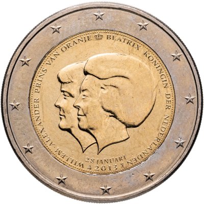 купить Нидерланды 2 евро (euro) 2013 "Коронация Короля Виллема-Александра"