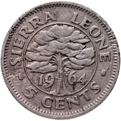 купить Сьерра-Леоне 5 центов 1964