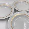 Купить Набор из 3-х суповых тарелок, фарфор, золочение, Дулевский фарфоровый завод (Дулёво), фарфор, золочение, Дулевский фарфоровый завод (Дулёво), СССР, 1968-1991 гг.