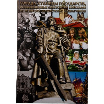 купить Полный комплект 5 рублей 2016 серии «Города-столицы государств, освобожденные советскими войсками от немецко-фашистских захватчиков» (14 монет) в альбоме